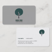 Carte De Visite Logo de l'arbre (gris) (Devant / Derrière)