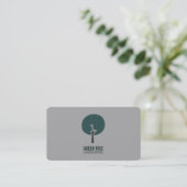 Carte De Visite Logo de l'arbre (gris) (Debout devant)