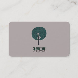 Carte De Visite Logo de l'arbre (marron clair naturel)