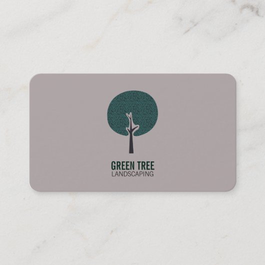 Carte De Visite Logo de l'arbre (marron clair naturel) (Devant)