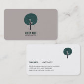 Carte De Visite Logo de l'arbre (marron clair naturel) (Devant / Derrière)