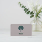 Carte De Visite Logo de l'arbre (marron clair naturel) (Debout devant)