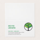 Carte De Visite Logo de l'arbre | Paysage | Déclenchement de l'arb (Extérieur déplié)