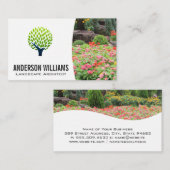 Carte De Visite Logo de l'arbre | Paysage Fleurs Arbres (Devant / Derrière)
