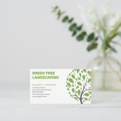 Carte De Visite Logo de l'arbre | Paysage | Service d'ajustement d (Debout devant)