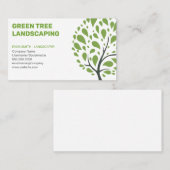 Carte De Visite Logo de l'arbre | Paysage | Service d'ajustement d (Devant / Derrière)