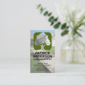 Carte De Visite Logo de l'arbre paysager | Résidentiel (Debout devant)