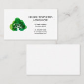 Carte De Visite Logo de l'arbre stylisé (Devant / Derrière)