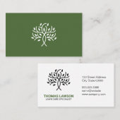 Carte De Visite Logo de l'arbre stylisé (Devant / Derrière)