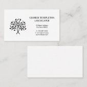 Carte De Visite Logo de l'arbre stylisé (Devant / Derrière)