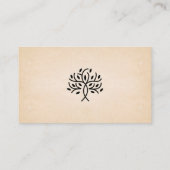 Carte De Visite Logo de l'arbre stylisé | Arrière - plan de papier (Dos)
