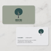 Carte De Visite Logo de l'arbre (vert naturel) (Devant / Derrière)