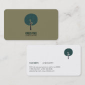 Carte De Visite Logo de l'arbre (vert olive) (Devant / Derrière)