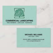 Carte De Visite Logo de l'arbre vert | Paysage (Devant / Derrière)