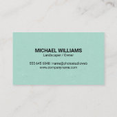 Carte De Visite Logo de l'arbre vert | Paysage de l'herbe (Dos)