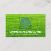Carte De Visite Logo de l'arbre vert | Paysage de l'herbe (Devant)
