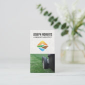 Carte De Visite Logo de l'architecte paysager | tondeuse | Jardina (Debout devant)