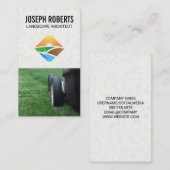 Carte De Visite Logo de l'architecte paysager | tondeuse | Jardina (Devant / Derrière)