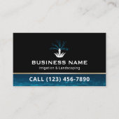 Carte De Visite Logo de l'arroseur de pelouse Irrigation et Landsc (Devant)