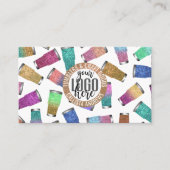 Carte De Visite Logo de l'artisan de Parties scintillant moderne e (Devant)