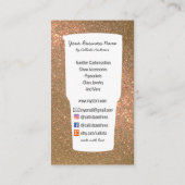 Carte De Visite Logo de l'artisan de Parties scintillant moderne e (Dos)