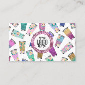 Carte De Visite Logo de l'artisan de Parties scintillant Turquoise (Devant)