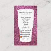 Carte De Visite Logo de l'artisan de Parties scintillant Turquoise (Dos)