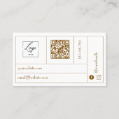 Carte De Visite LOGO de l'artisan moderne Code QR Café (Dos)