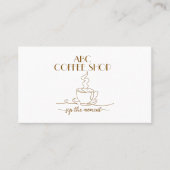 Carte De Visite LOGO de l'artisan moderne Code QR Café (Devant)