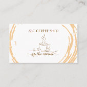 Carte De Visite LOGO de l'artisan moderne Code QR Café  (Devant)