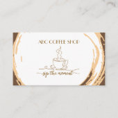 Carte De Visite LOGO de l'artisan moderne Code QR Café (Devant)