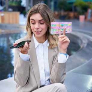 Carte De Visite Logo de l'artiste de maquillage professionnel Holo