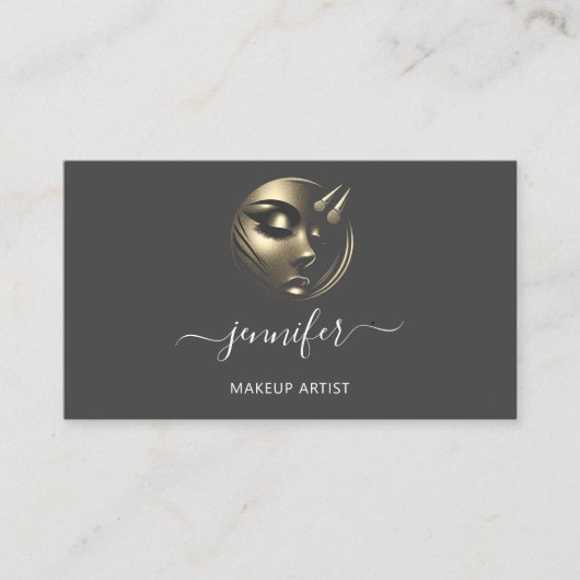 Carte De Visite Logo de l'artiste de maquillage professionnel Lash (Devant)