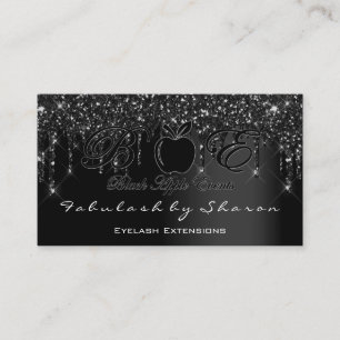 Carte De Visite Logo de l'artiste maquillage Eyelash Black Drip Pr