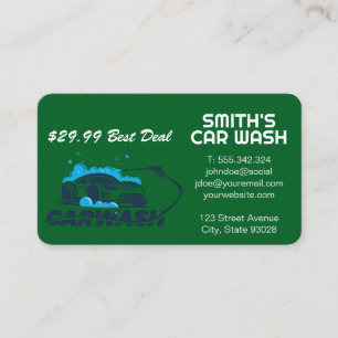 Carte De Visite Logo de lavage automatique de voiture