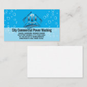 Carte De Visite Logo de lavage d'alimentation | Bulles de savon (Devant / Derrière)