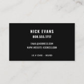 Carte De Visite Logo de lavage d'alimentation moderne (Dos)