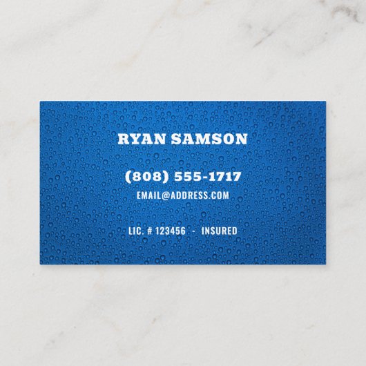 Carte De Visite Logo de lavage de pression (Dos)