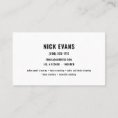 Carte De Visite Logo de lavage de pression moderne (Dos)