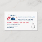 Carte De Visite Logo de lavage de pression professionnel (Devant)