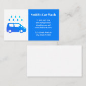 Carte De Visite Logo de lavage de voiture (Devant / Derrière)