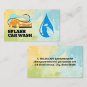 Carte De Visite Logo de lavage de voiture | Bouteille Spray | Auto (Devant / Derrière)