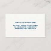 Carte De Visite Logo de lavage de voiture | Eau (Dos)