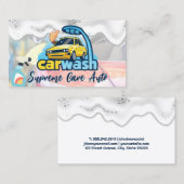 Carte De Visite Logo de lavage de voiture | Les soap-sons (Devant / Derrière)