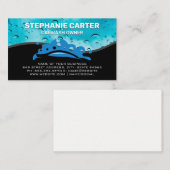 Carte De Visite Logo de lavage de voiture | Perles d'eau (Devant / Derrière)