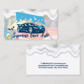 Carte De Visite Logo de lavage de voiture | Savons Suds | Auto (Devant / Derrière)