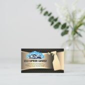 Carte De Visite Logo de lavage de voiture | Service de nettoyage G (Debout devant)