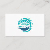 Carte De Visite Logo de lavage de voiture | Services de nettoyage (Dos)