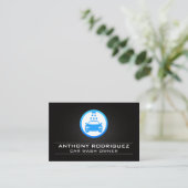 Carte De Visite Logo de lavage de voiture | Spray d'eau (Debout devant)