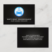 Carte De Visite Logo de lavage de voiture | Spray d'eau (Devant / Derrière)